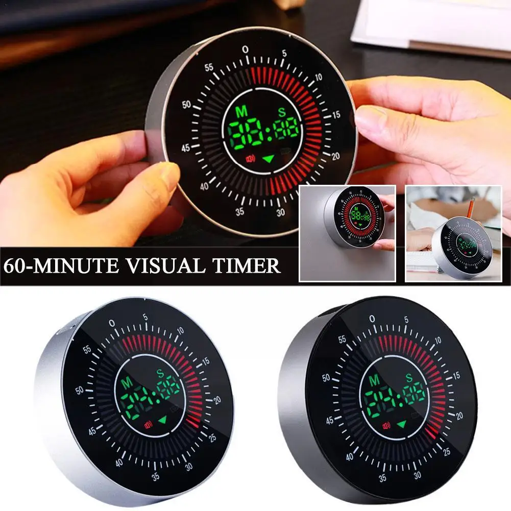 

60 минут визуальный R, кухонный R обратный отсчет для детей и взрослых инструмент управления для приготовления пищи, офиса, школы, wo W7s9