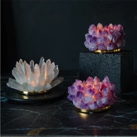 romantic european style dinner props household items crystal candlestick lotus crystal candle holder