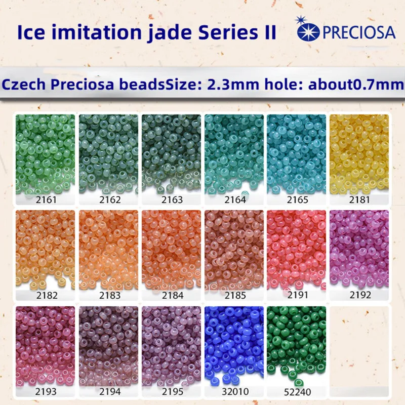

2.3mm round beads Czech Preciosa ice imitation jade series glass beads DIY jewelry materials clothing accessories