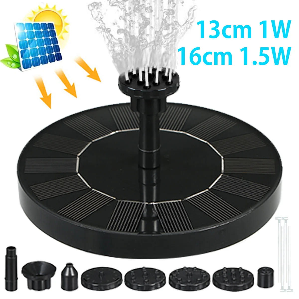 

Плавающий садовый фонтан на солнечной батарее, водопад, фонтан, птица, ванночка с питанием от солнечной панели, водяной насос для украшения ...