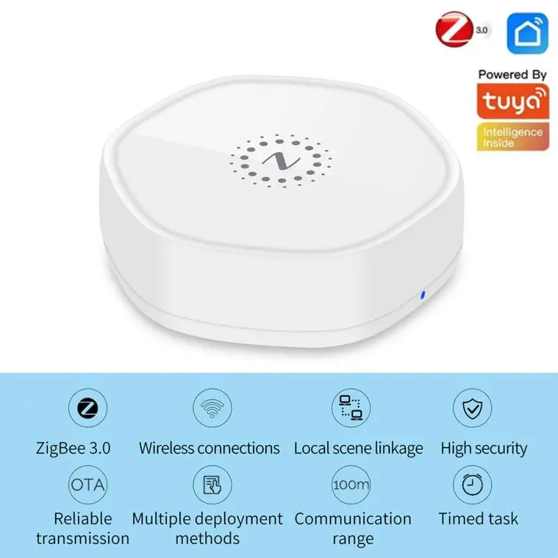 

Multi-function Smart Home Hub Tuya Support Alexa Google Home Mesh Bridge App Control Zigbee3.0 Wifi 2.4g Gateway Remote Wireless