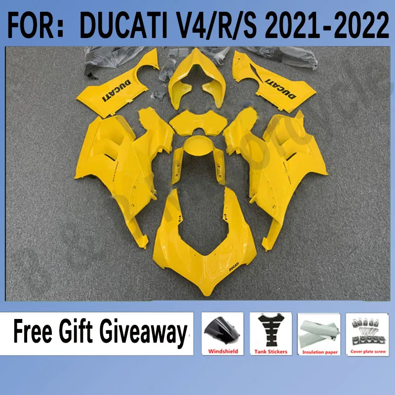 

Kit Fit for DUCATI Panigale V4 20 21 v4s v4r 2020 2021 Bodywork Full ABS Fairing kit set Yellow