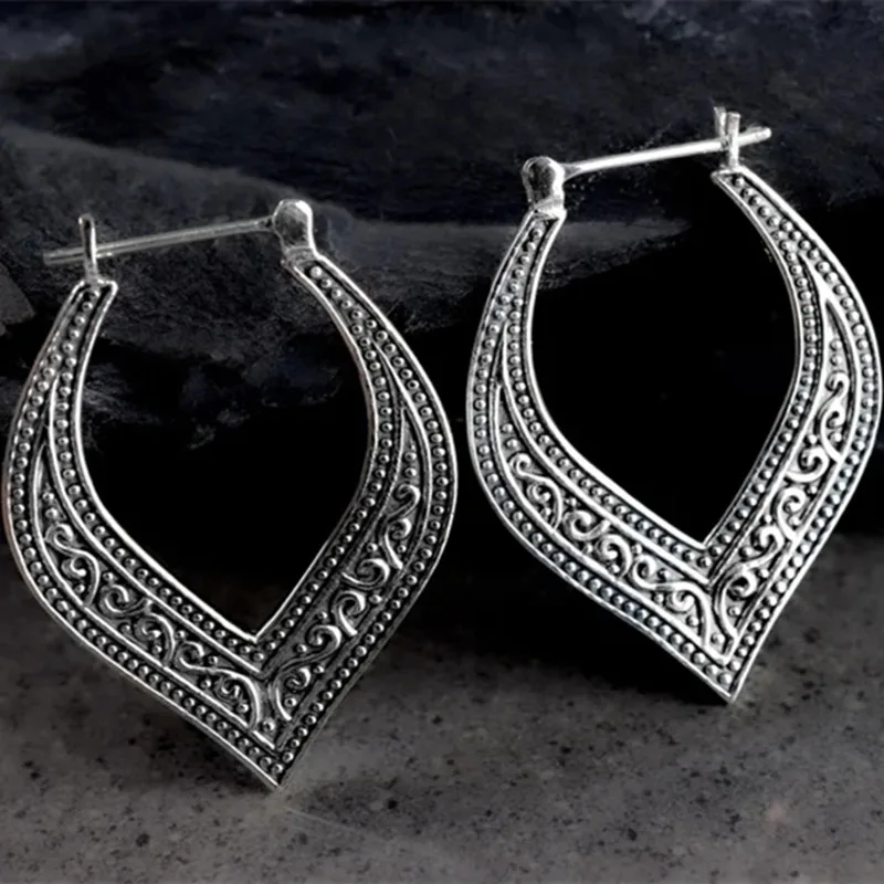 

Earrings For Women Silver Tone Fashion Jewelry Pendant Girls Trend Gift Hanging Dangler Eardrop Female Vintage Big Earrings