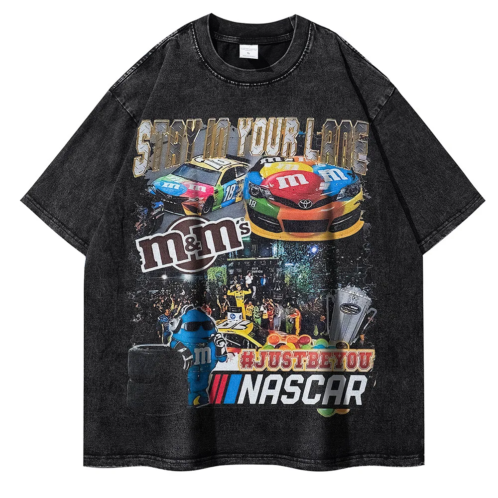 

Fashionable Hip-hop Themed Retro Loose Fitting Short Sleeves