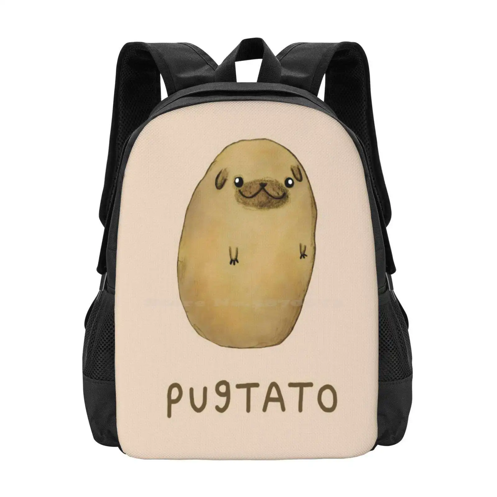 

Модный дизайнерский дорожный рюкзак для ноутбука, школьный ранец с рисунком, сумка для картофеля, мочки для щенков, боксеры, бульдога, франц...