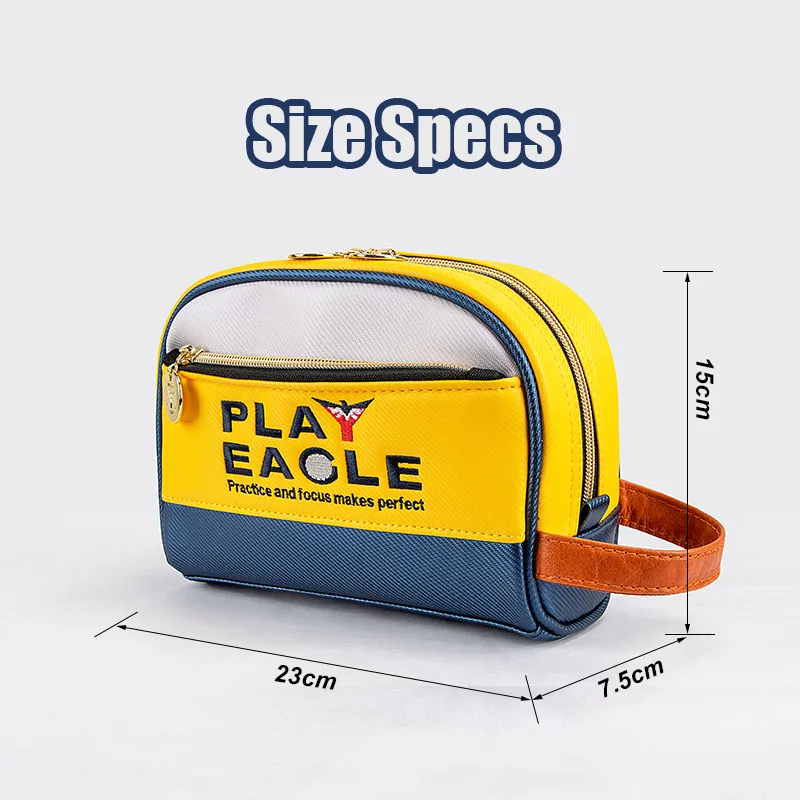 PLAYEAGLE 1 Pcs Multifunction Men Women PU Leather Golf Pouch Mini  Handbag Standard Size  Bag for Ball/Tee