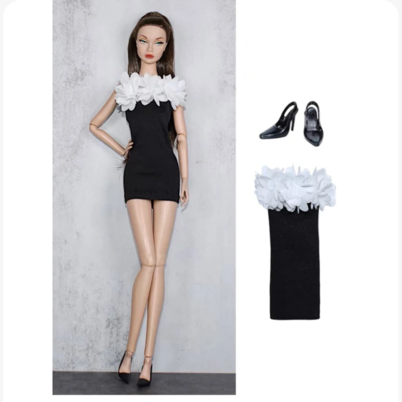 Фото Модный комплект одежды для куклы-супермоделей, 30 см, кукла BJD, элегантное платье, топ-бабочка, вечерние платья, 1/6, одежда для кукол, сделай сам, нарядные игрушки №5