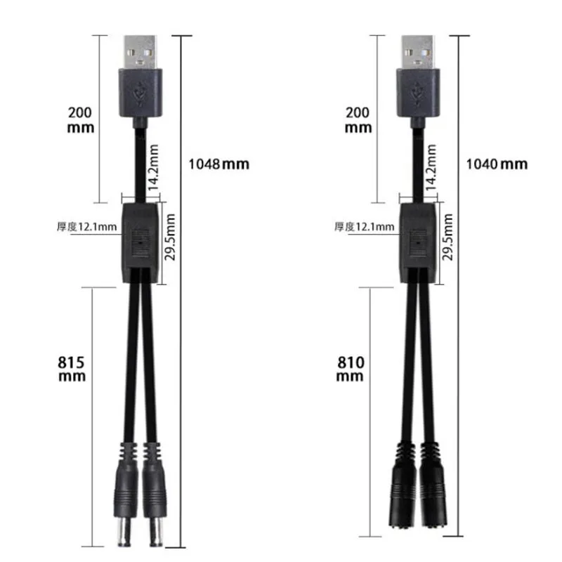 Фото 1 м USB 2.0 «папа» на 2-контактный разъем постоянного тока «папа» «мама» «папа» 22awg 3A штекер 5,5x2,5 мм Шнур питания адаптера Разъем Strip W1 №3