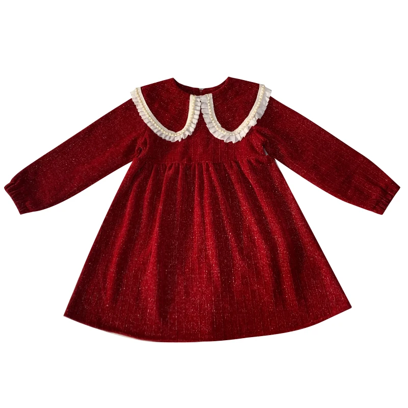 Детское платье с длинным рукавом на Возраст 4-12 лет | Повседневные платья для