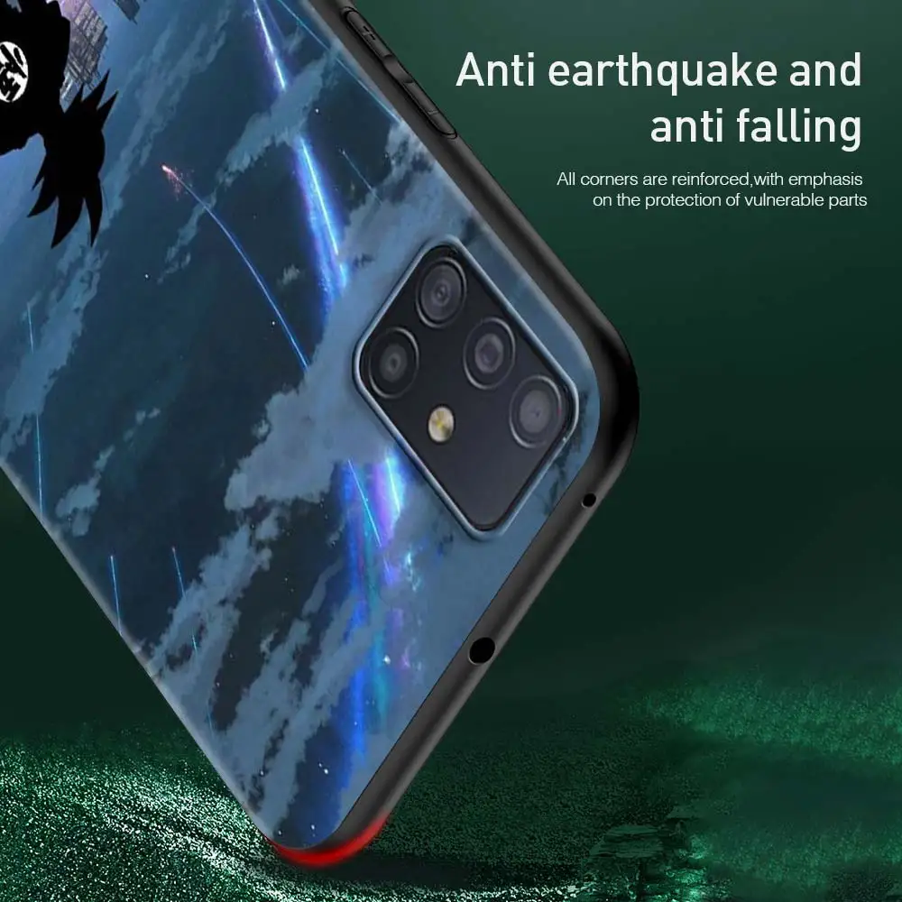 Чехол для Samsung Galaxy A51 A71 A21s A31 A12 A41 A11 A72 A52 A32 5G A01 A91 A21 Сон Гоку аниме черный чехол