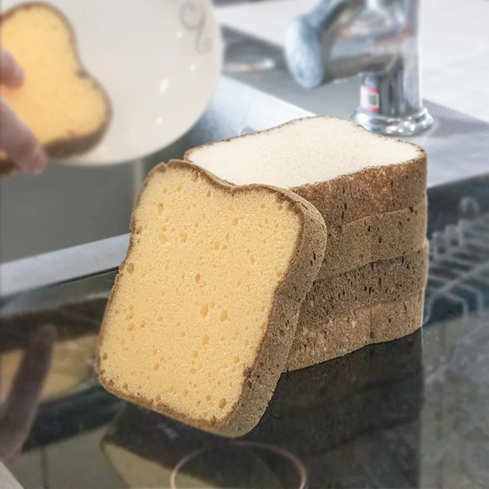 

2 шт., двусторонняя кухонная губка для мытья посуды