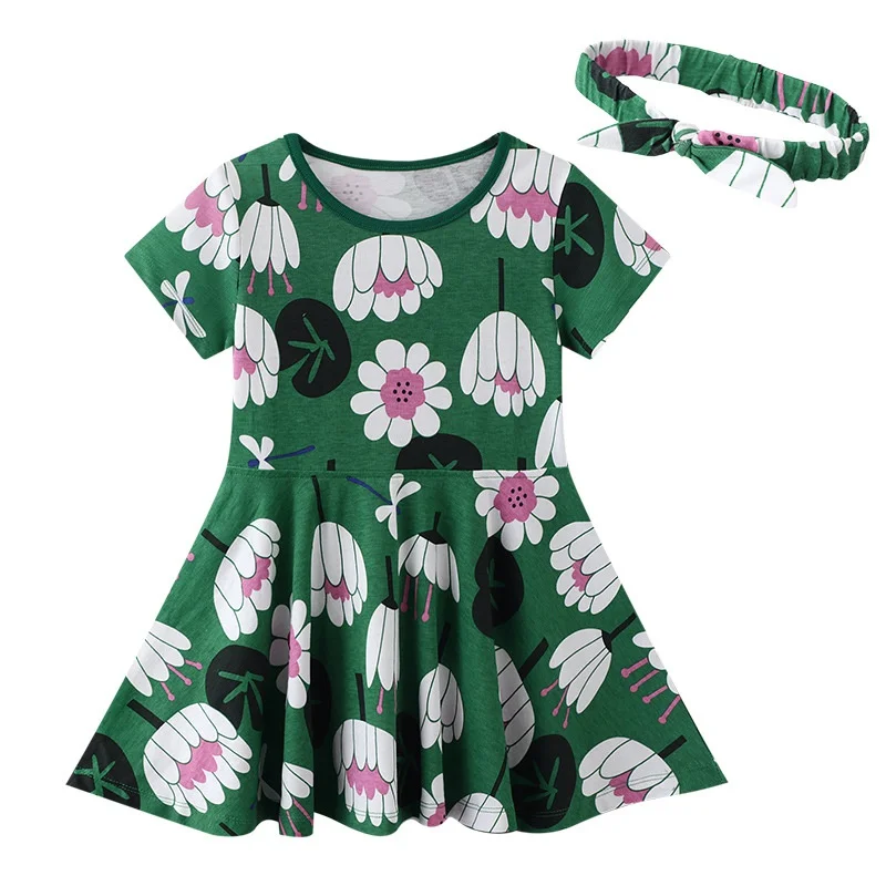 202 2New Baby Girls Dress Girls' Skirts  Toddler Girl's knitted dress Children's Dress Cartoon print pattern Princess 2-8 Years enlarge