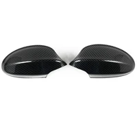nicecnc 2pcs carbon fiber side mirror cover cap shroud for bmw e90 e91 330i 335i 2005 2008 black abs plastic