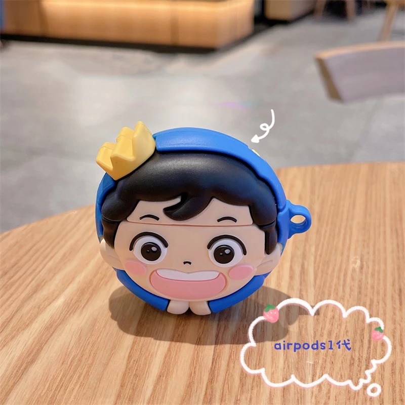 Фото Японский мультфильм 3D King Poggi чехол для наушников Apple Airpods 1 2 3 Pro Bluetooth зарядное устройство силиконовый защитный чехол №3
