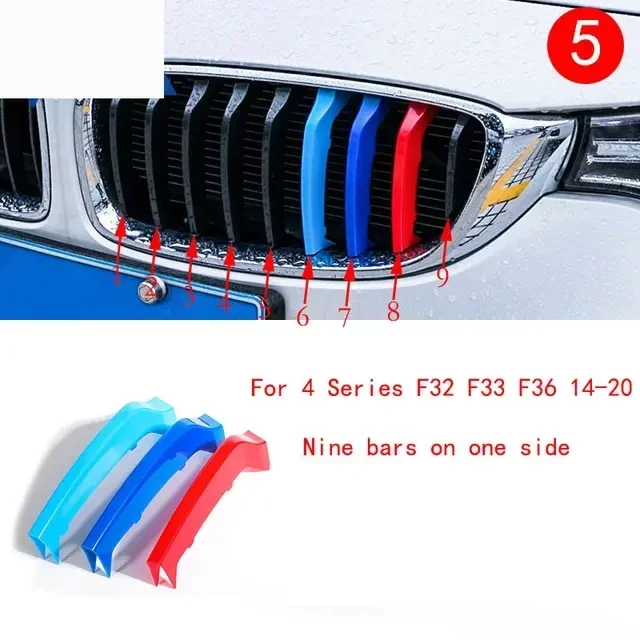 

Для BMW 3 4 5 7 серии 3GT 5GT 6GT F30 F34 F36 F10 G30 G11 G20 G32 M 3-цветная передняя решетка радиатора, накладка на решетку радиатора