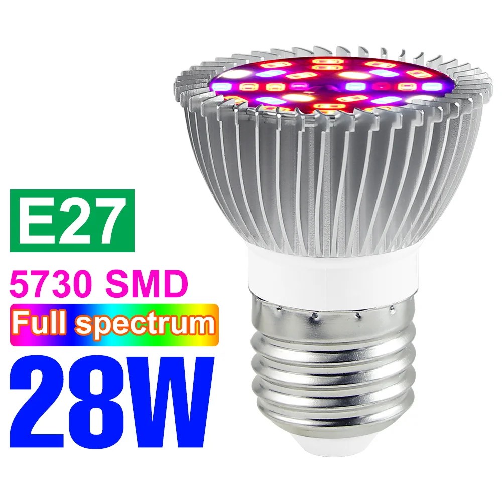 

Светодиодная лампа для растений Full Spectrum E27/E14