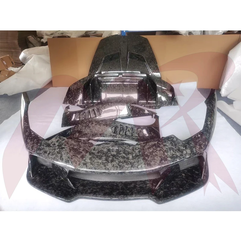 Высококачественный карбоновый передний бампер в стиле V задний крыло капот для