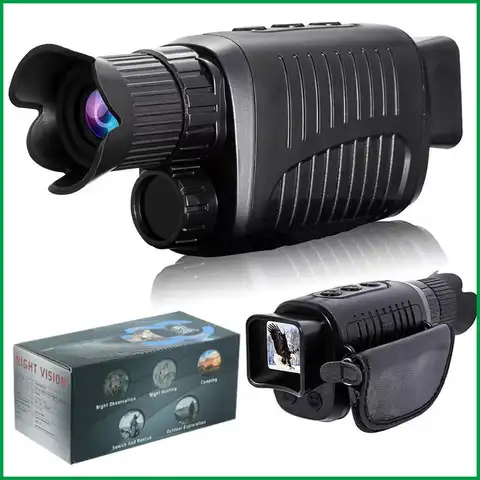 Прибор ночного видения, инфракрасный оптический Монокуляр, 5х цифровой зум, фото, 300 м, полная темнота, расстояние обзора для наружной охоты