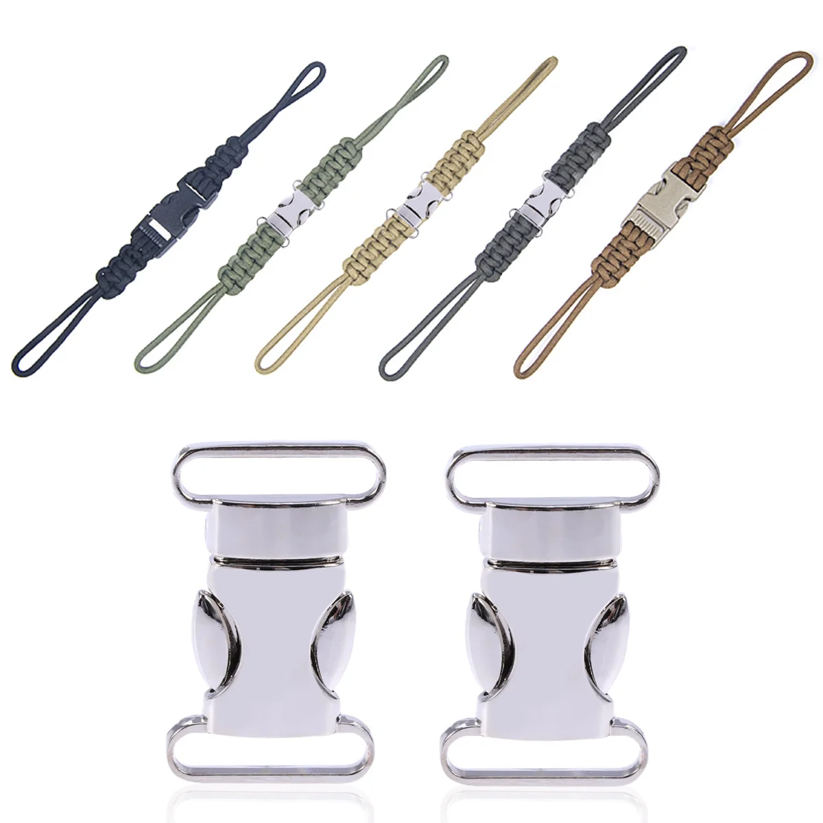 

Buckles Buckle Release Side Metal Squeeze Quick Clipbackpack Webbing Clips Straps Snap Parachute Making Safety Paracord Clasp