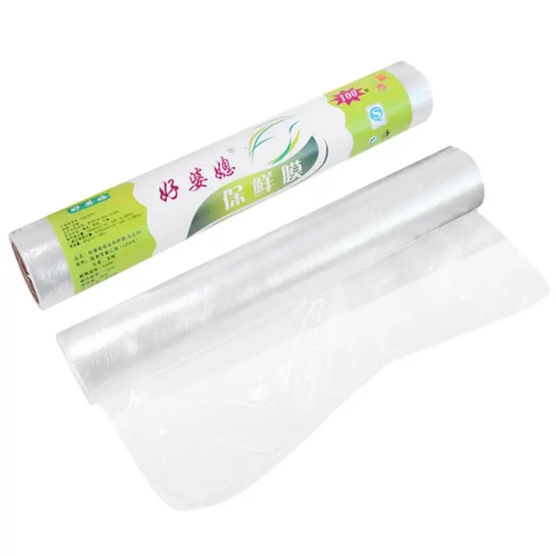 

Plastic Wrap Food Service Film 1 Roll Practical Microwave-Safe Cling Film Clear Food Wrapping Film Securely Seal Keep Food Fresh