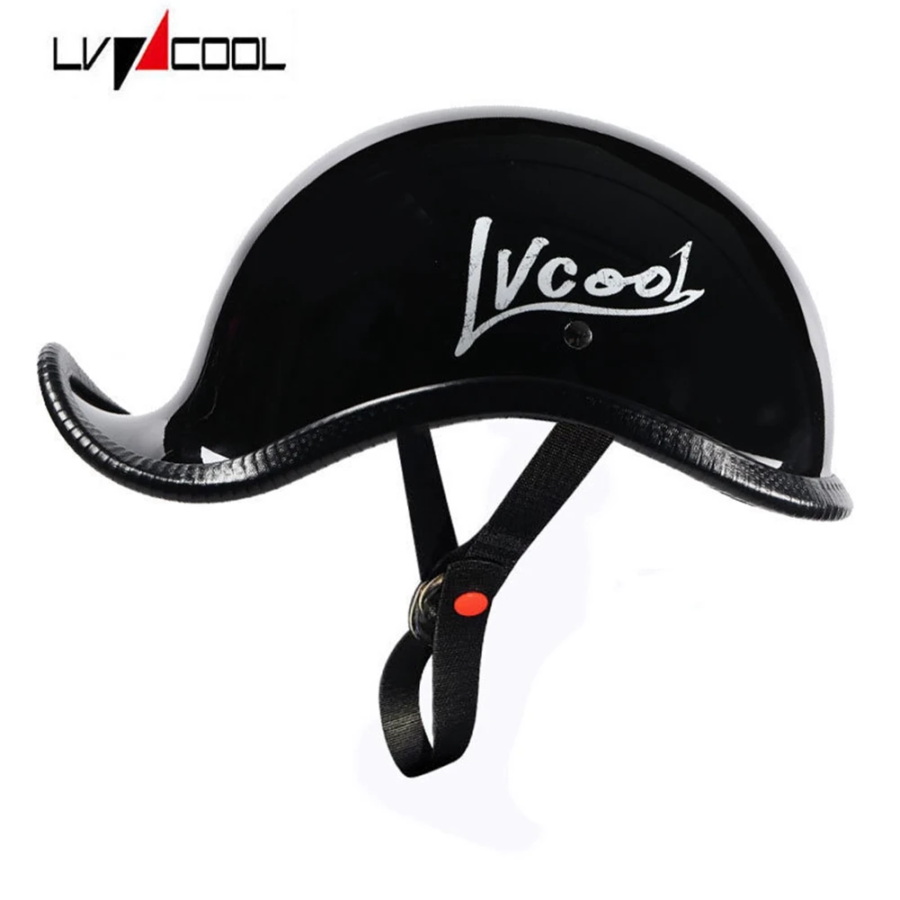 

LVCOOL Baseball Cap Helmet Motorcycle Retro Helmets Summer Open Face Scooter for Cruiser Chopper Women Men B Type-L