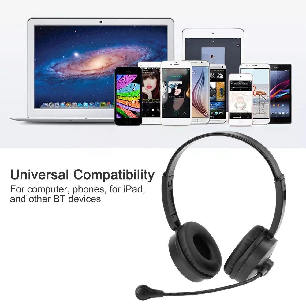 Беспроводная Bluetooth-гарнитура с шумоподавлением и микрофоном