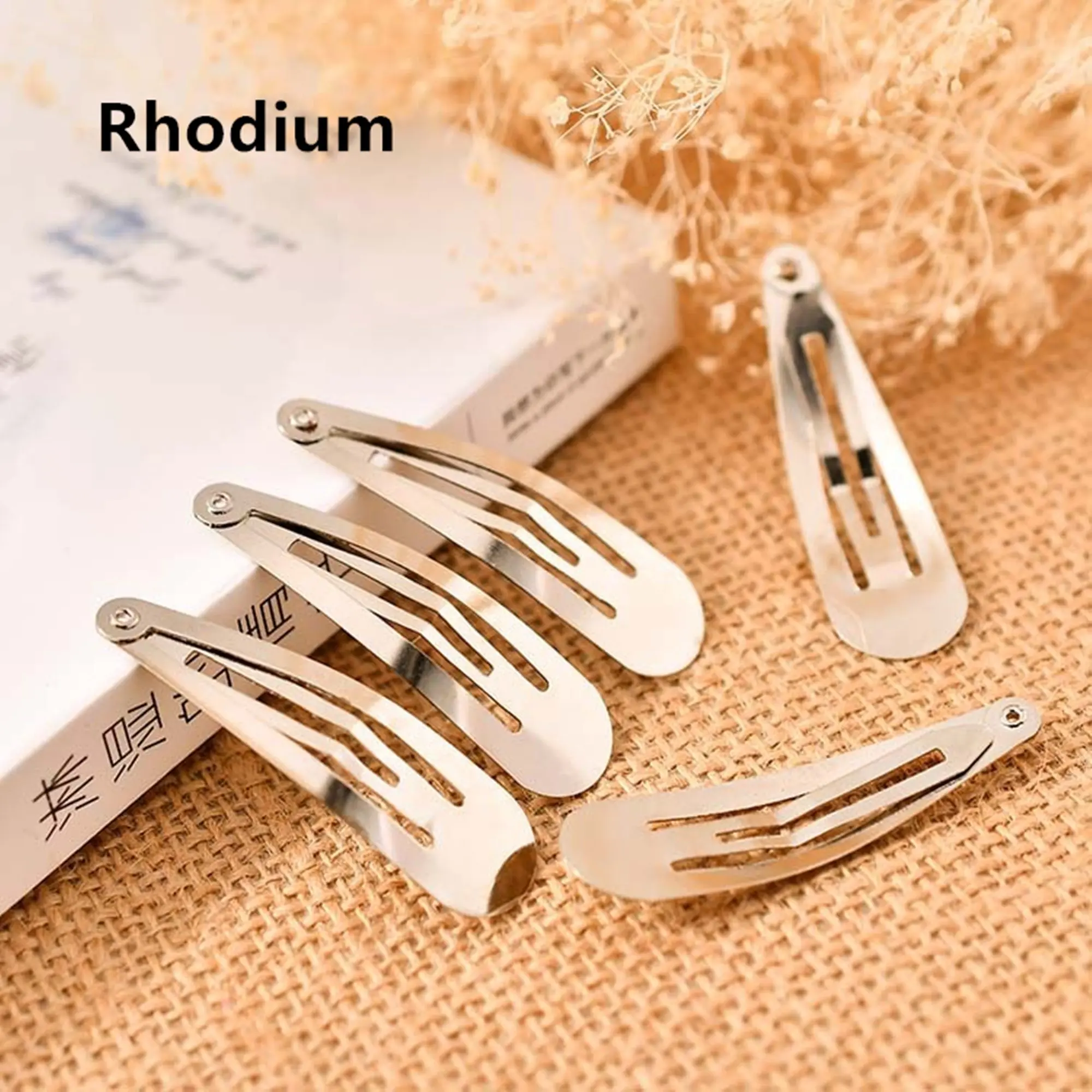 Черные/серебряные металлические зажимы для волос размером 3-9 см 15-30 шт. |