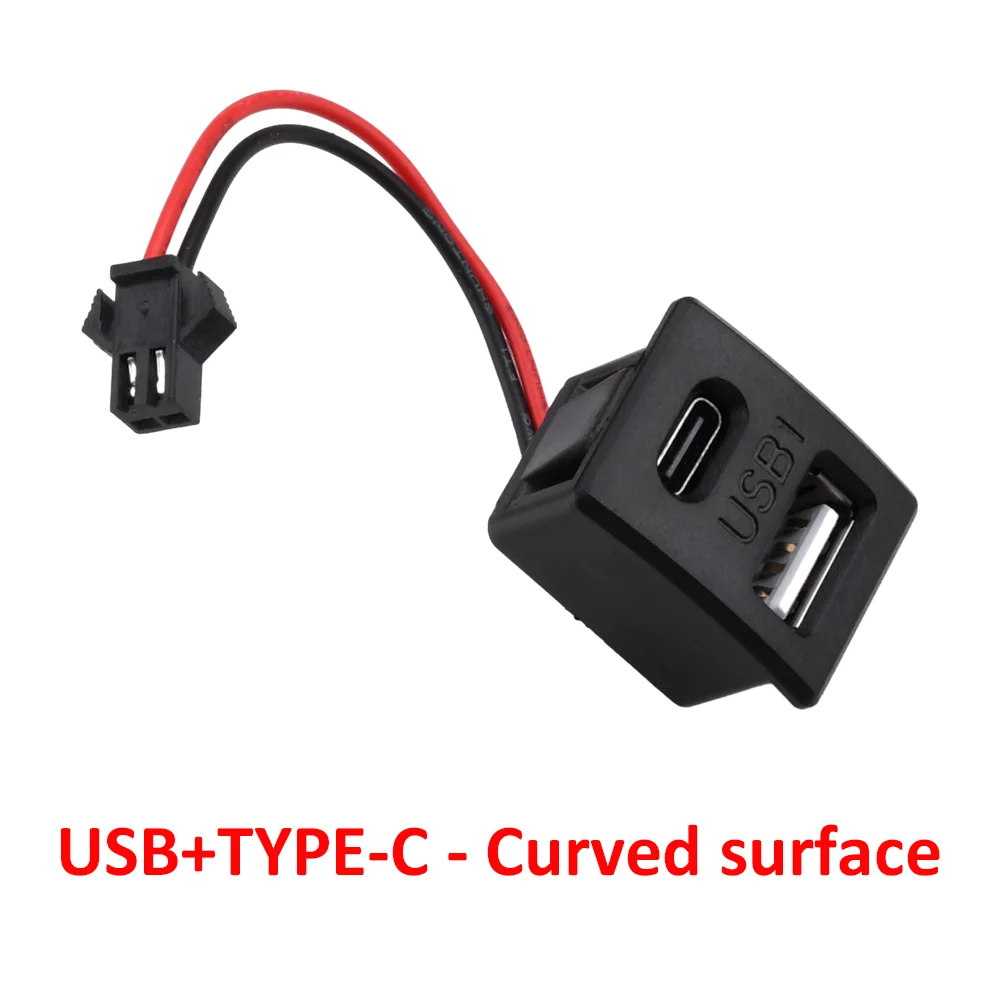 

Gaqqee черная двухслойная USB Type-C розетка