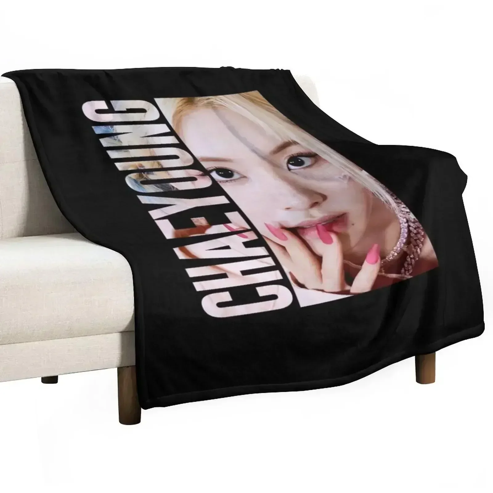 KPOP CHAEYOUNG Плед Мягкое большое для дивана Модные одеяла диванов