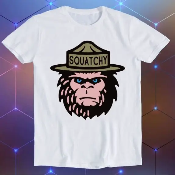 Squatchy Sasquatch забавная футболка для кемпинга в национальном парке Bigfoot E703