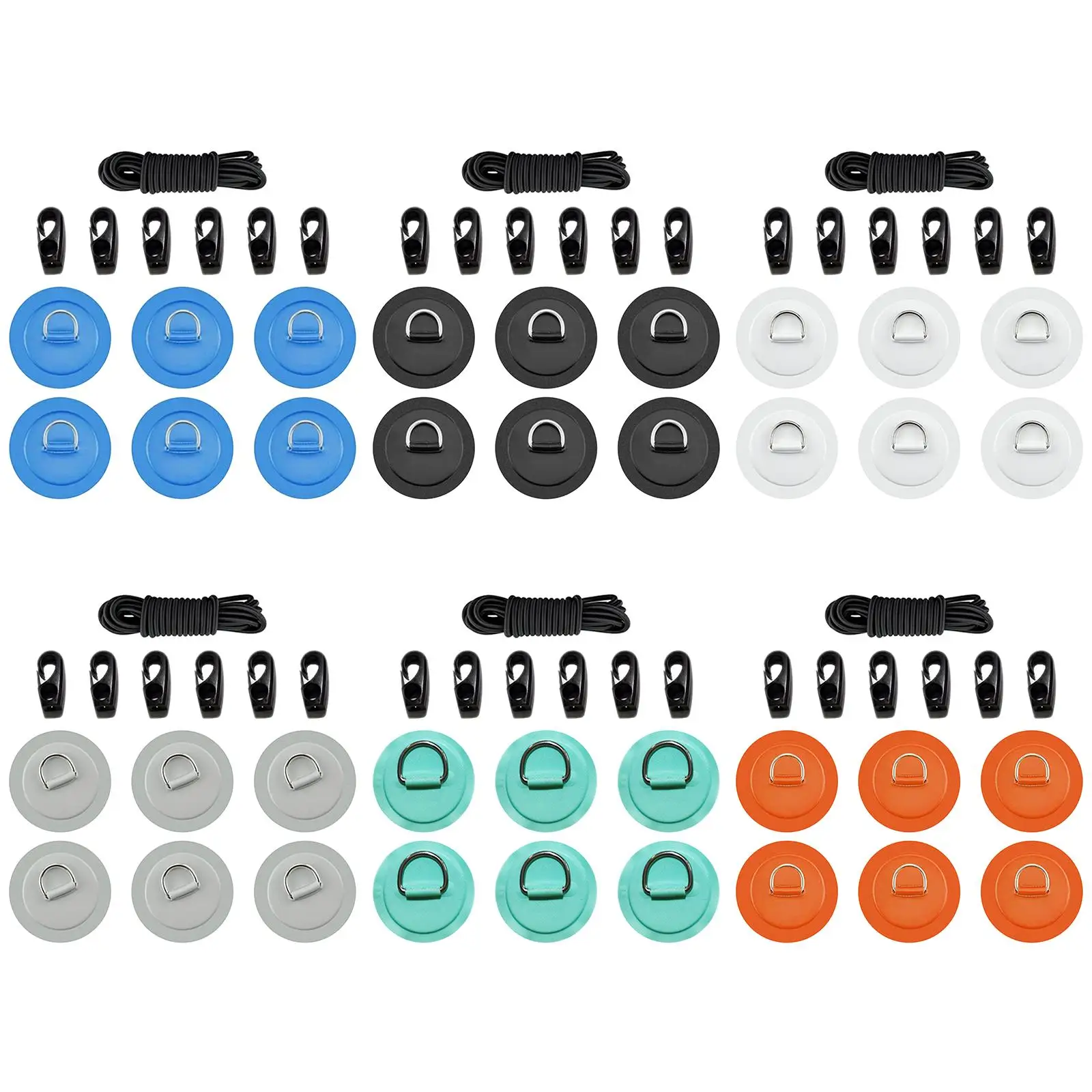 Elastic Bungee Cord Hooks Deck Rigging Kit Surfboard Dinghy 