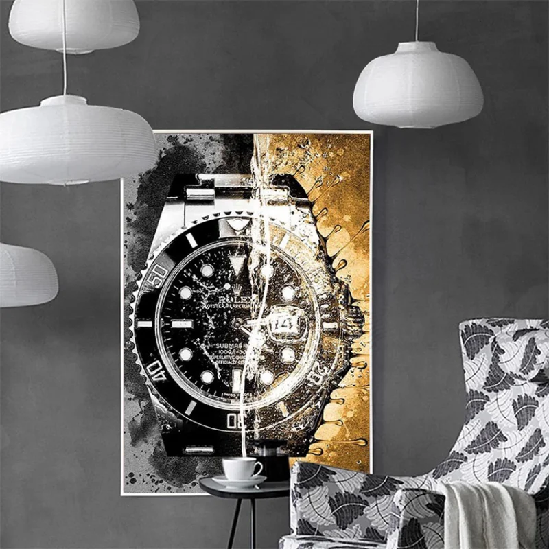 

Luxury Wrist Watch Wall Art Poster Home Decor Canvas Painting Printed Picture for Living Room Home Wall Decor Cuadros Unframed