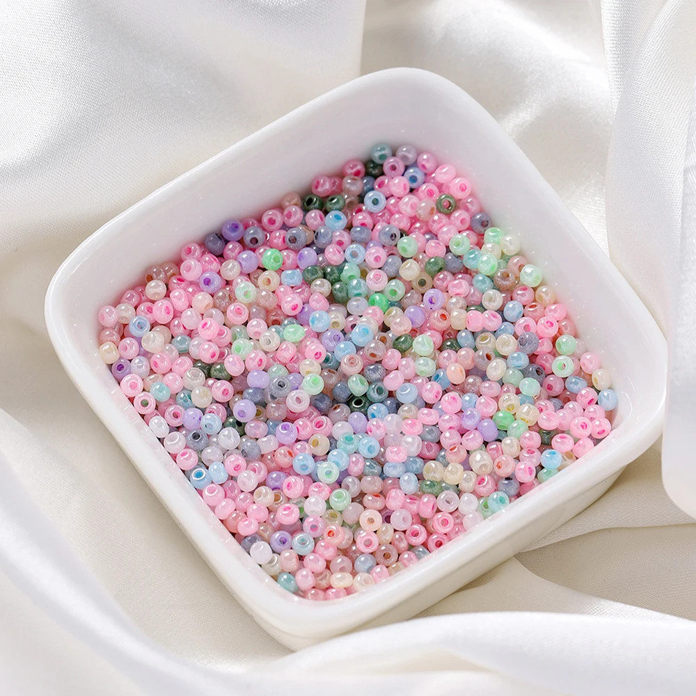 

300/500Pcs 3/4mm Colorful Charm Czech Glass Seed Beads Small Round Loose Spacer Beads for Bracelet Jewelry Making Accessories