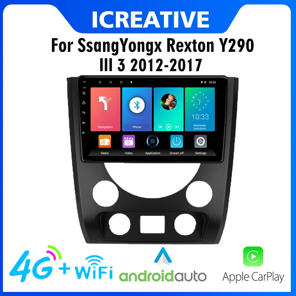 

2 DIN Car Radio GPS Navigation Multimedia Player For SsangYongx Rexton Y290 III 3 2012 - 2017 Android 2 Din Radio Player