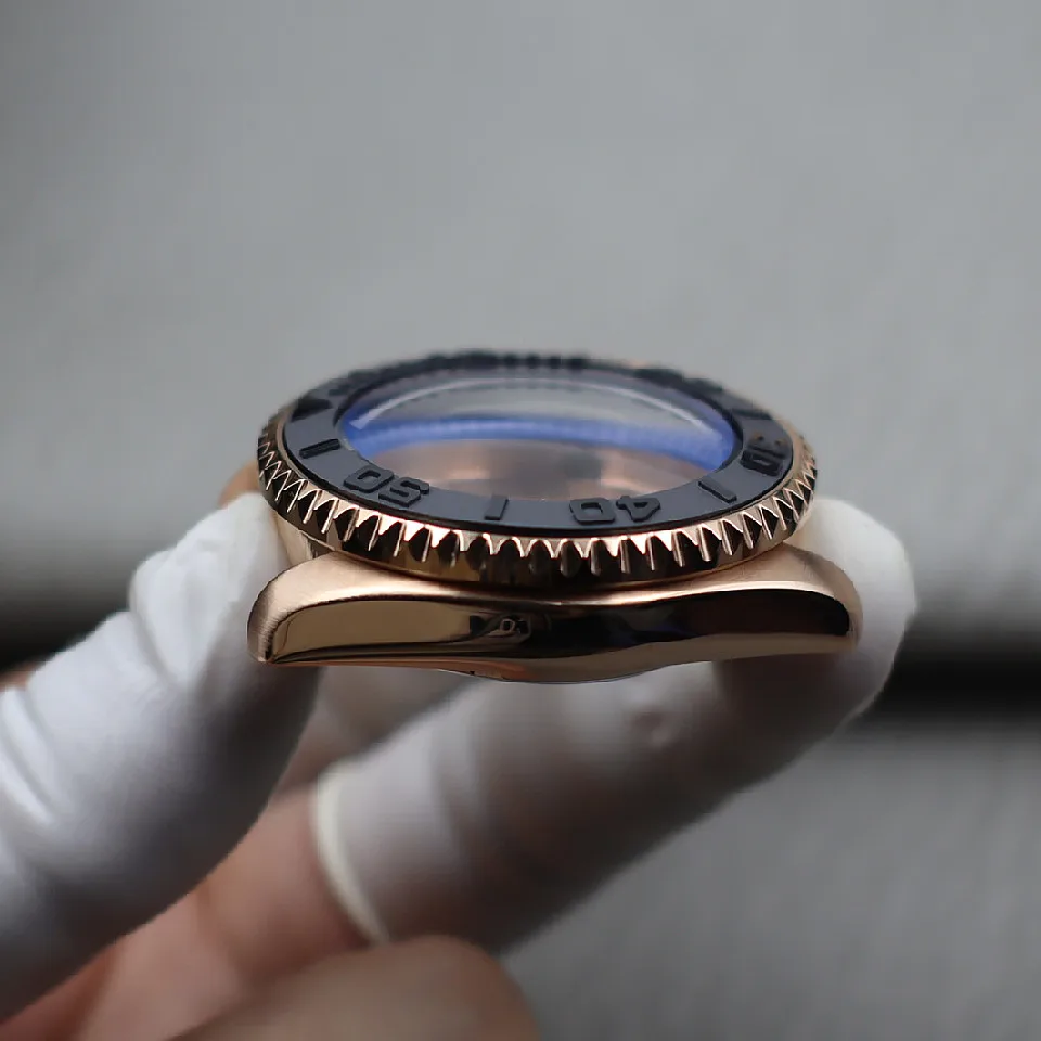 NH35 case 42mm modified case dome glass ceramic bezel is suitable for 3.8 middle position of 4R35 NH36 movement.