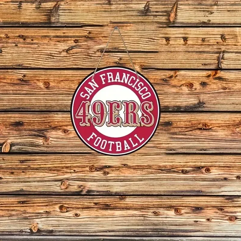Круглый деревянный знак американского футбола домашний праздничный праздник