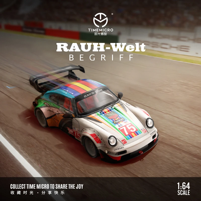 

TM в наличии 1:64 RWB 964 Centennial Le Mans, Памятная Коллекция литых под давлением моделей автомобилей, миниатюрные машинки, игрушки Time Micro