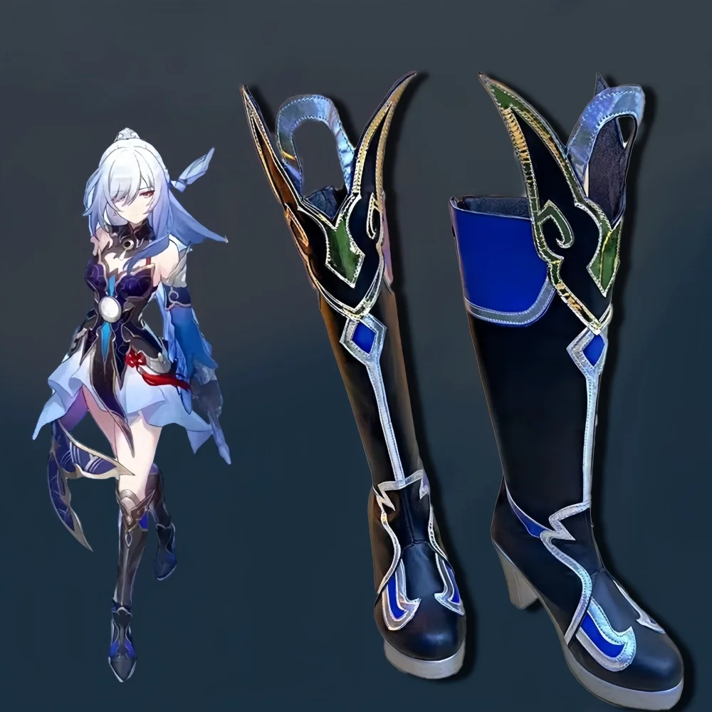 JingLiu Honkai Star Rail Косплей Jing Liu Обувь Игра Аниме Хэллоуин Рождественские сапоги