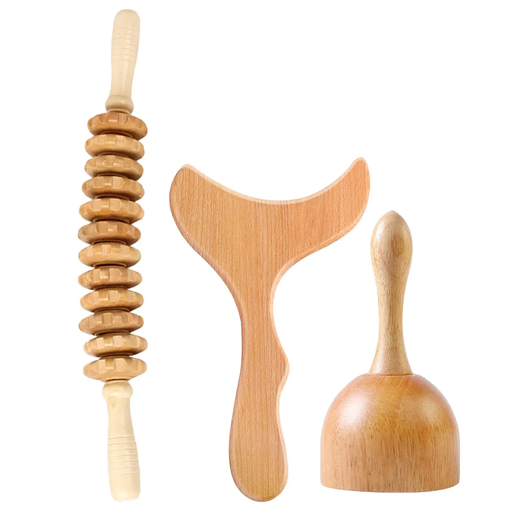 

Massage Stick Wood Roller Massager Body Massagers Handheld Back Head Board Travel Sculpting Wooden Tools Scalp Scraper