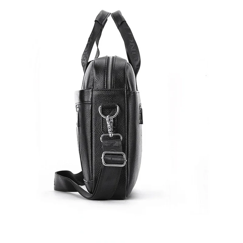 First Layer Cowhide Men Business Briefcase Genuine Leather Luxury Messenger Bag High Quality Single Shoulder Oblique Handbags