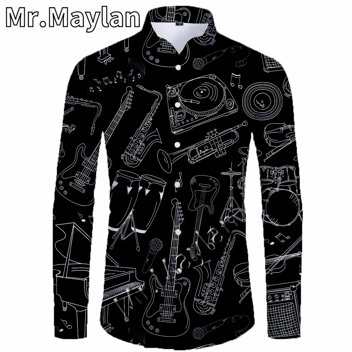 

Мужская рубашка с длинным рукавом, в готическом стиле, размеры до 5XL