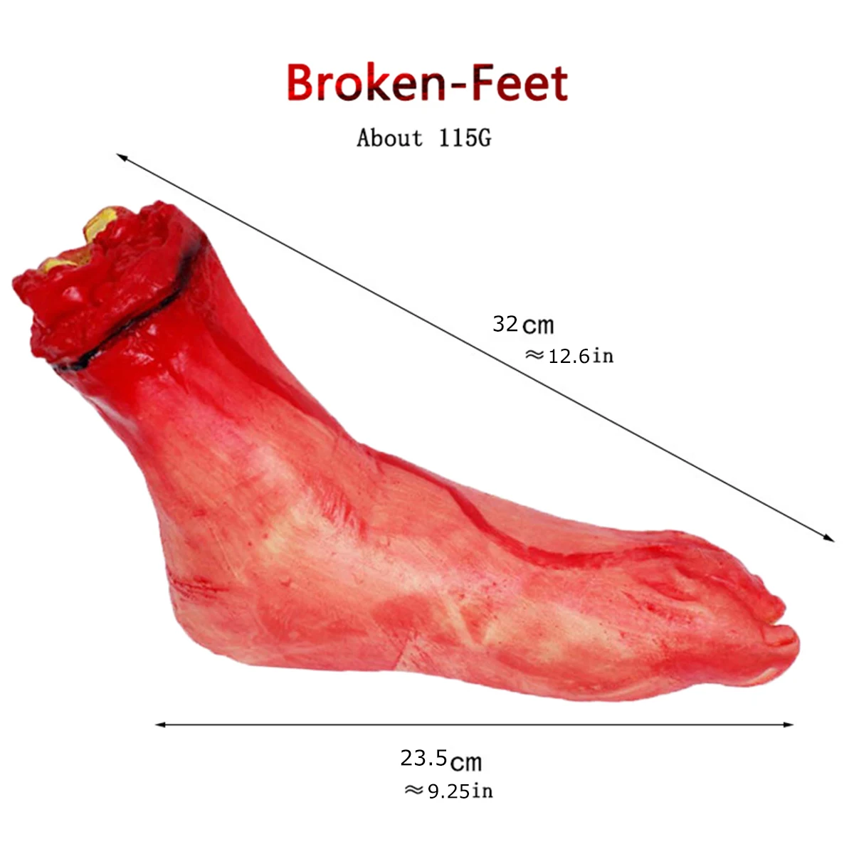 Кровавый страшный ужасный поддельный остаток человека сломанная рука пальцы