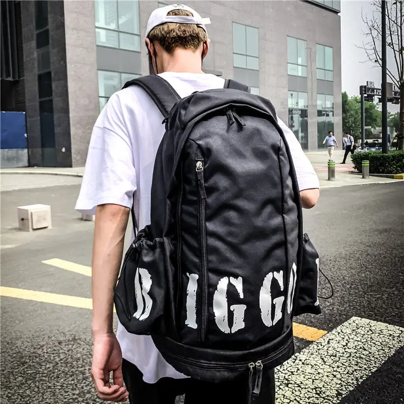 

Large Capacity Men's Backpack Nylon Black Casual Cool Travel Men Backpack Women