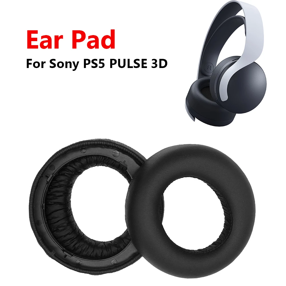 

2pcs Headphone Ear Pad for Sony PS5 PULSE 3D Headset Protein Leather Ear Cushion Sponge Cover Earphone Replacement Earpads