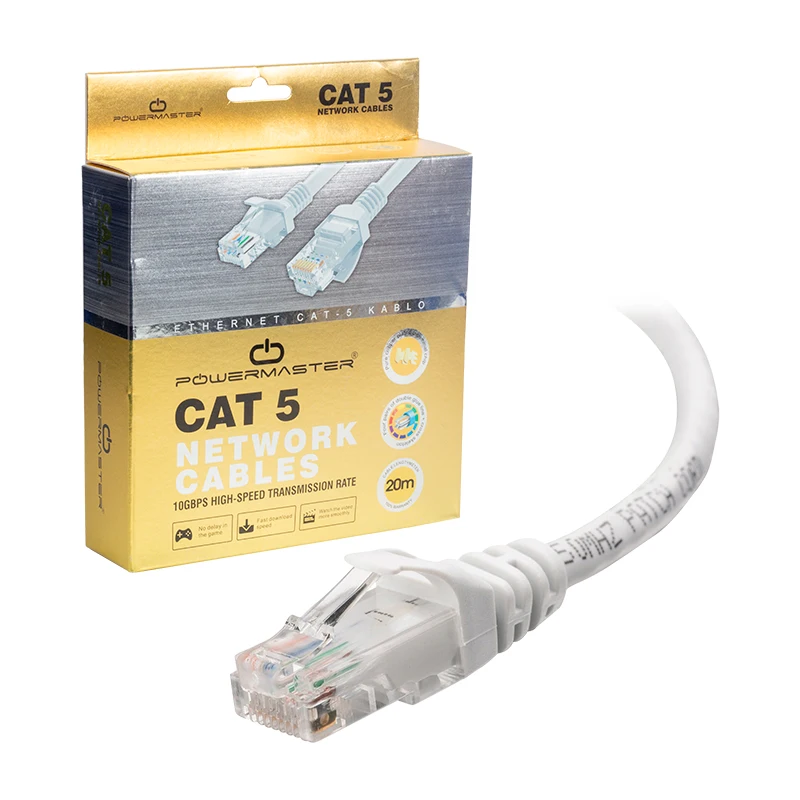 

Cable. CAT5 20 meters gray boxed POWERMASTER