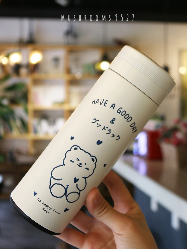 

Mushrooms 9527 Insulation Cup Female Portable Water Cup Student Korean Literary Trend Stainless Steel Cup Super Cute