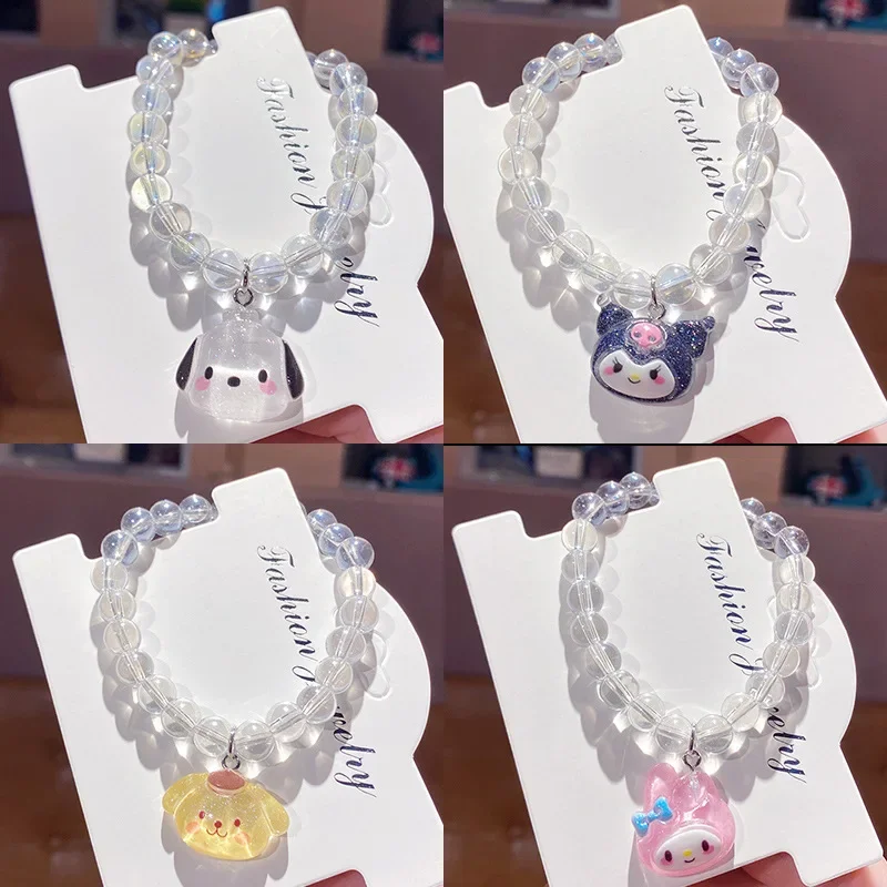 Милый персонаж мультфильма Kuromi Cinnamoroll регулируемый браслет из бисера модные