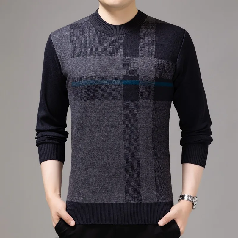 

Men Clothing 2022 Autumn Winter Men's Sweater Knitting Pullovers Business Knitted Sweater Warm Men Slim Fit Casual Sweater
