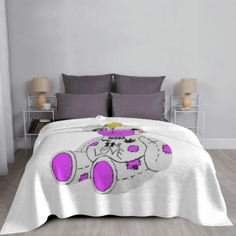 

Lil Peep Bear Blanket Fleece Winter Hip Hop Breathable Ultra-Soft Throw Blankets For Bedding Car Bedspread