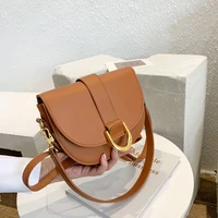 2022 new vintage saddle bag pu leather shoulder crossbody bag for women brand designer purse handbags female messenger bag